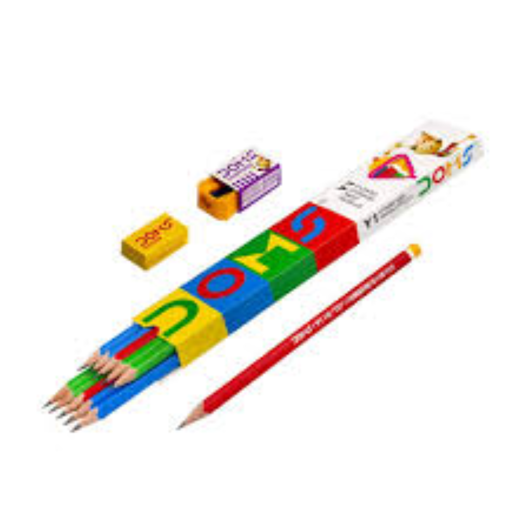 DOMS Y1 SUPER DARK TRINGLE PENCILS 12PK